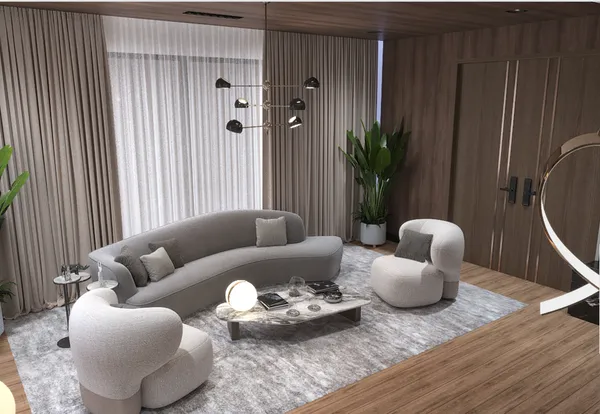 a bathroom with a sink a potted plant and a mirror