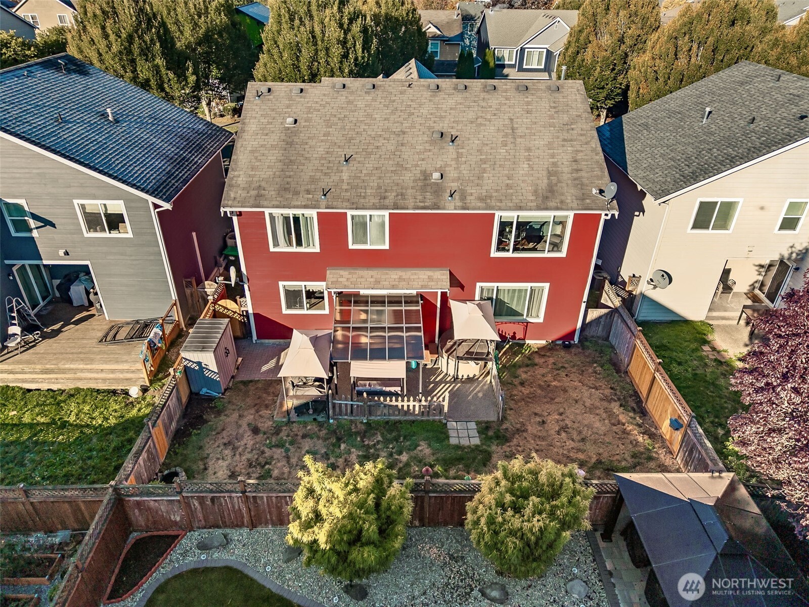 7074 Inlay Street Southeast Lacey, WA 98513 - Photo 24 of 28 an aerial view of a house with garden