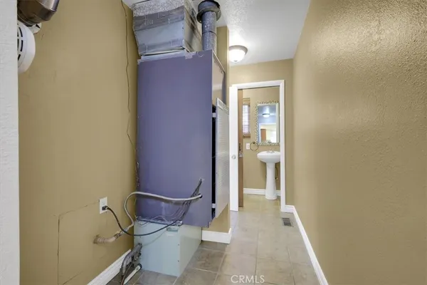a view of a room with cabinet
