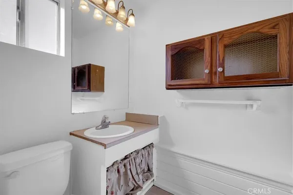 a view of a room with furniture