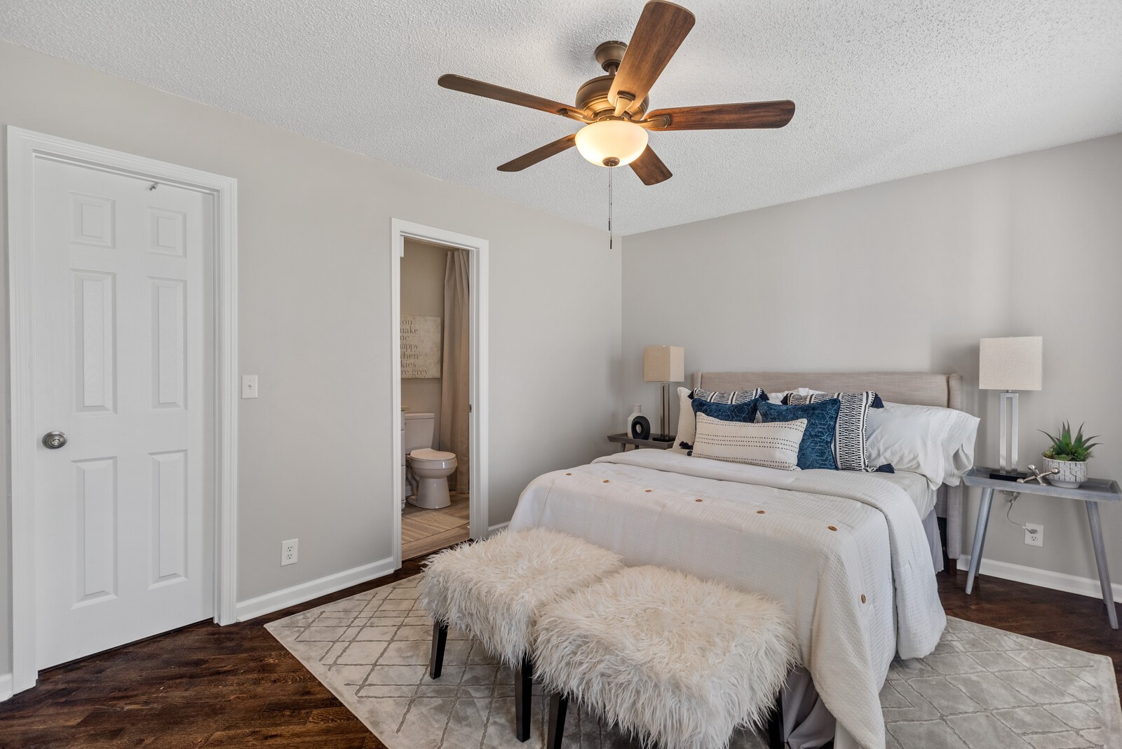 1617 Alsdale Road Mount Juliet, TN 37122 - Photo 14 of 34 a bedroom with a bed and a ceiling fan