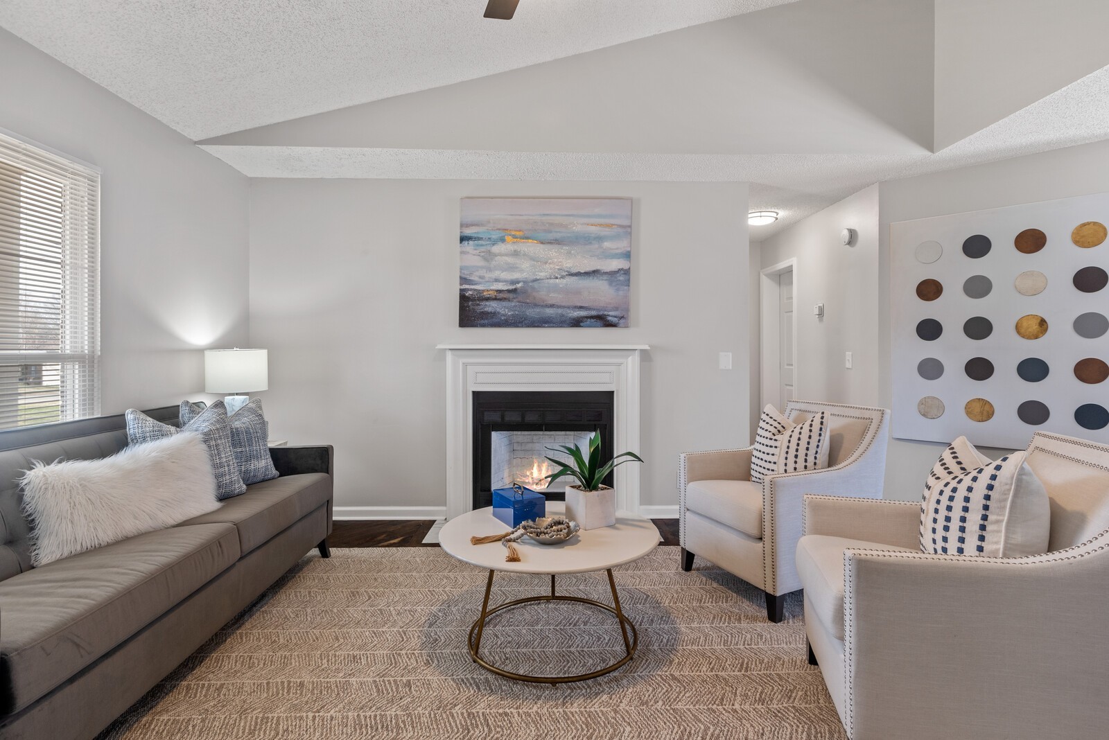 1617 Alsdale Road Mount Juliet, TN 37122 - Photo 2 of 34 a living room with furniture and a fireplace