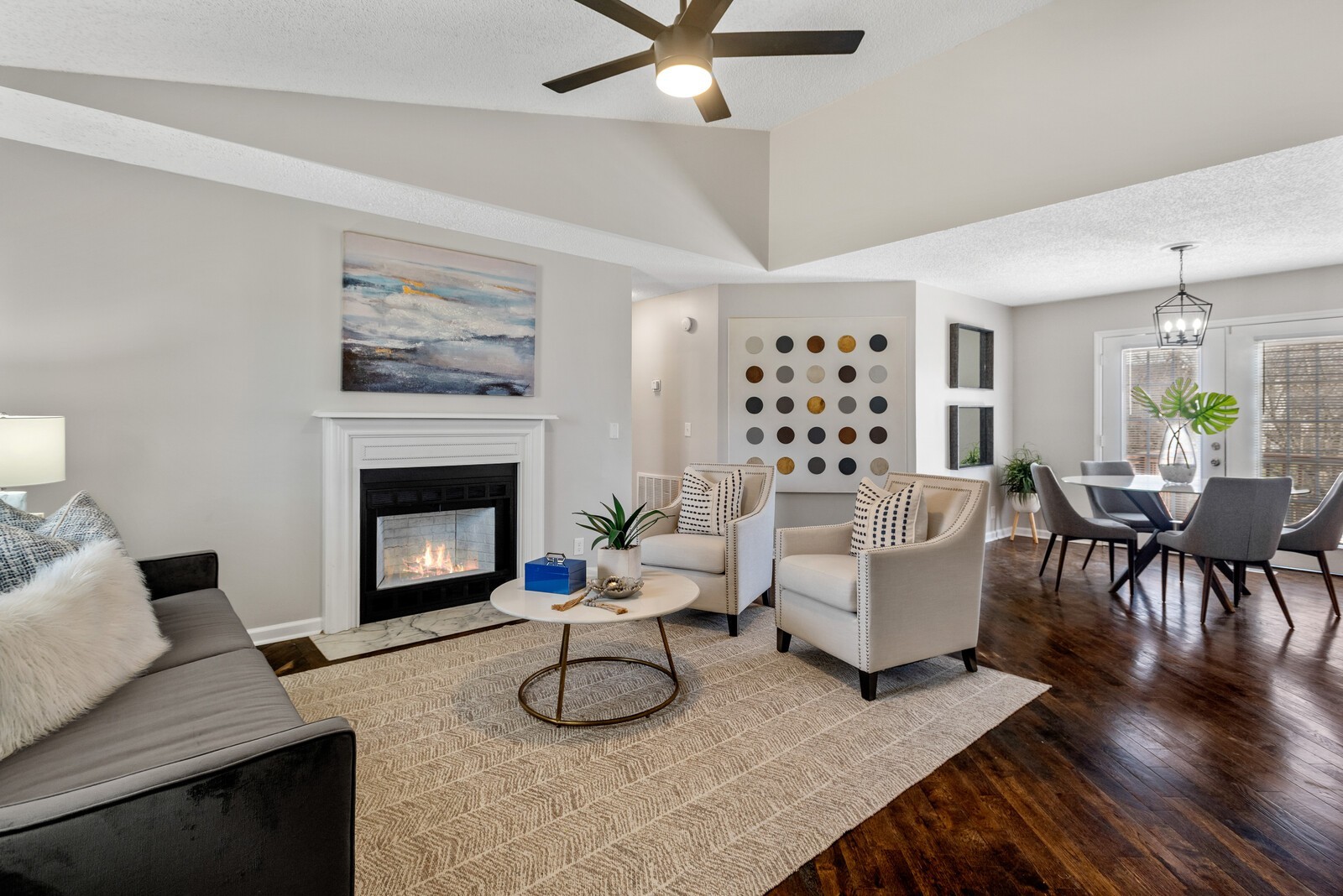 1617 Alsdale Road Mount Juliet, TN 37122 - Photo 4 of 34 a living room with furniture and a fireplace