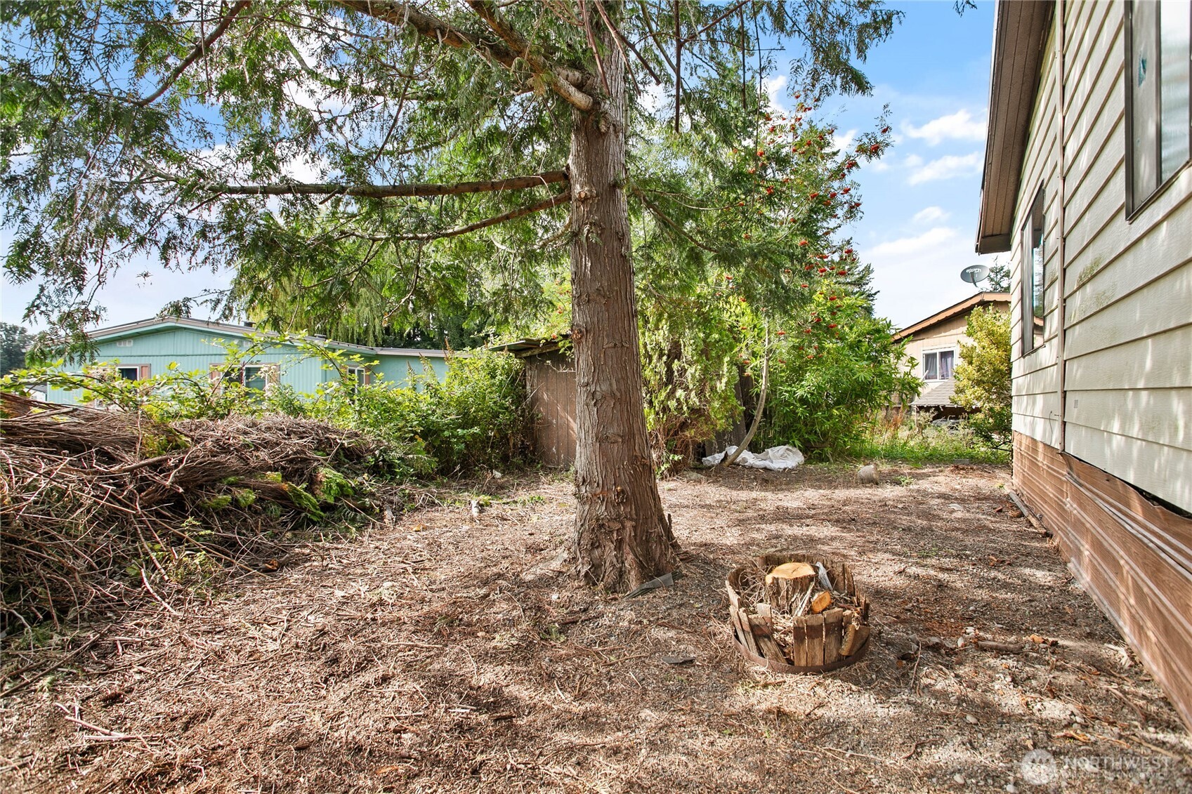4015 Eliza Avenue, Unit 120 Bellingham, WA 98226 - Photo 26 of 26 a view of a backyard with plants and trees
