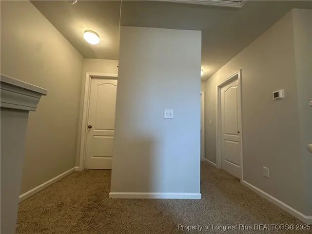 an empty room with closet