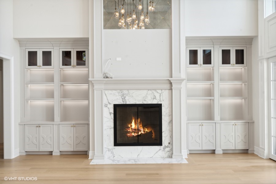 502 Greenwood Road Northbrook, IL 60062 - Photo 14 of 60 a white building with a fireplace in it