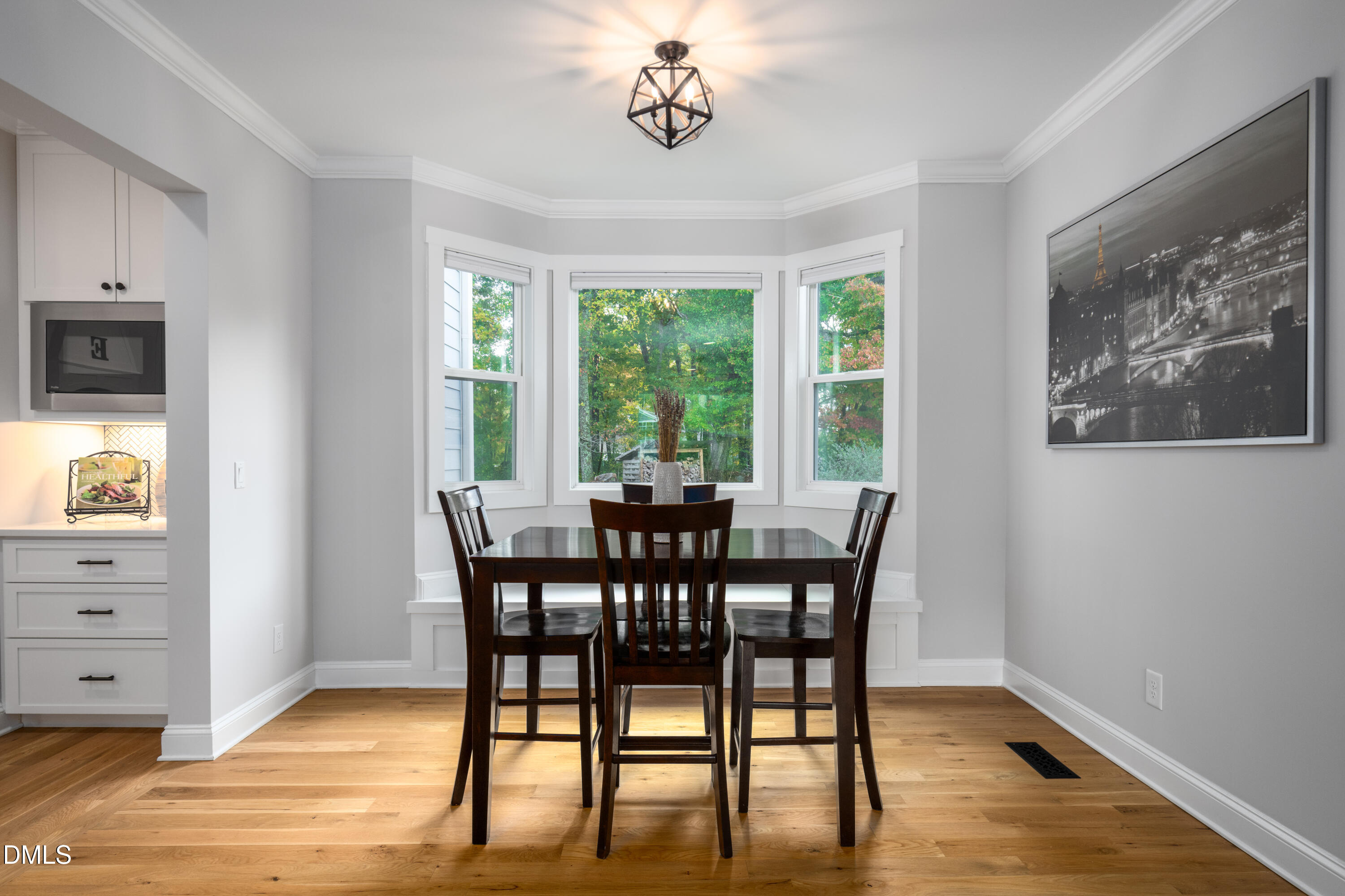 710 Hadley Mill Road Pittsboro, NC 27312 - Photo 17 of 56 a view of a dining room with furniture window and outside view