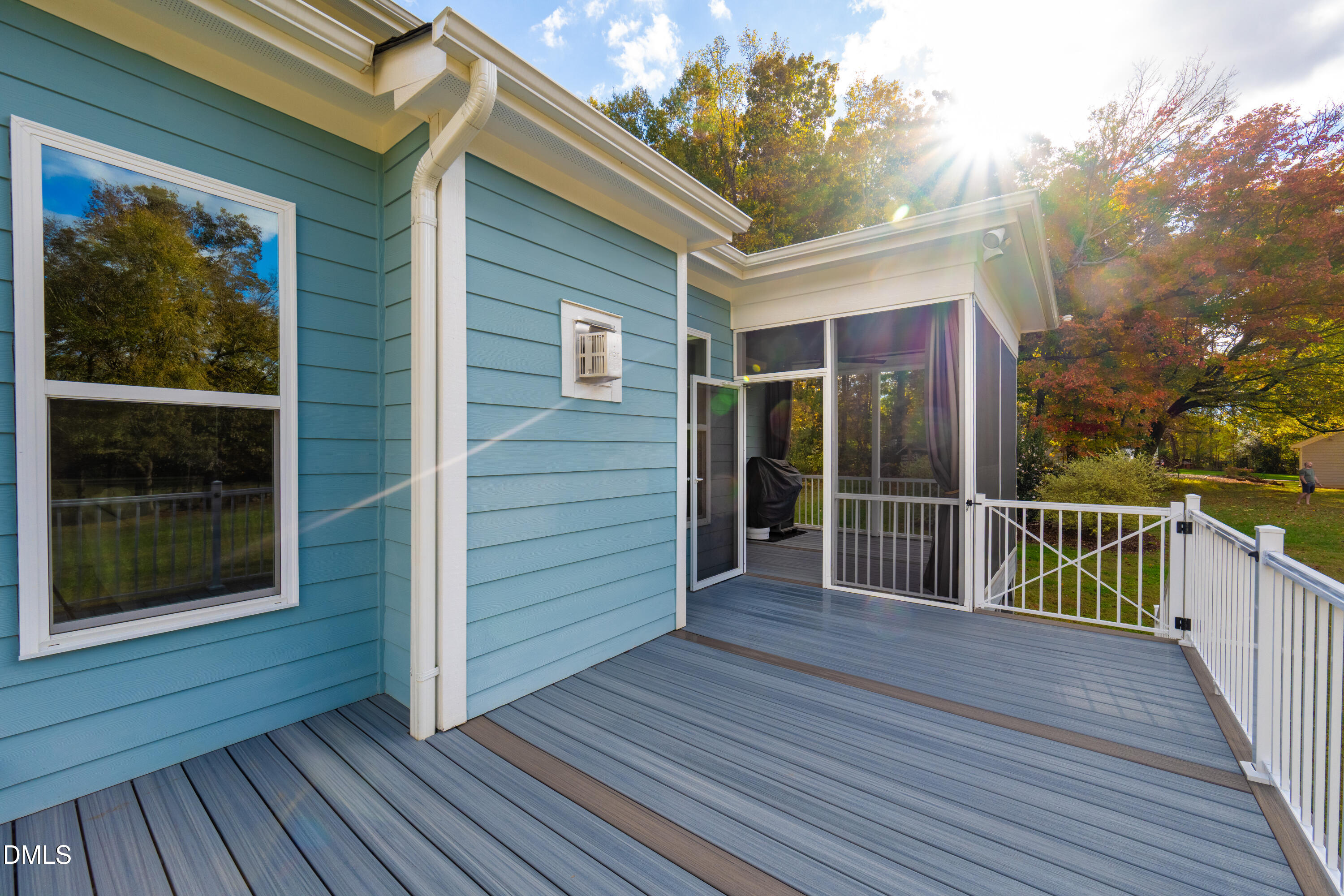 710 Hadley Mill Road Pittsboro, NC 27312 - Photo 39 of 56 a porch with wooden floor and yard in the back