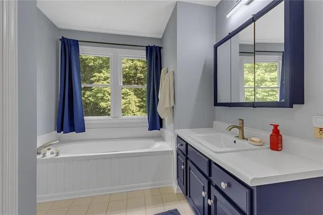 a bathroom with a sink and a bathtub