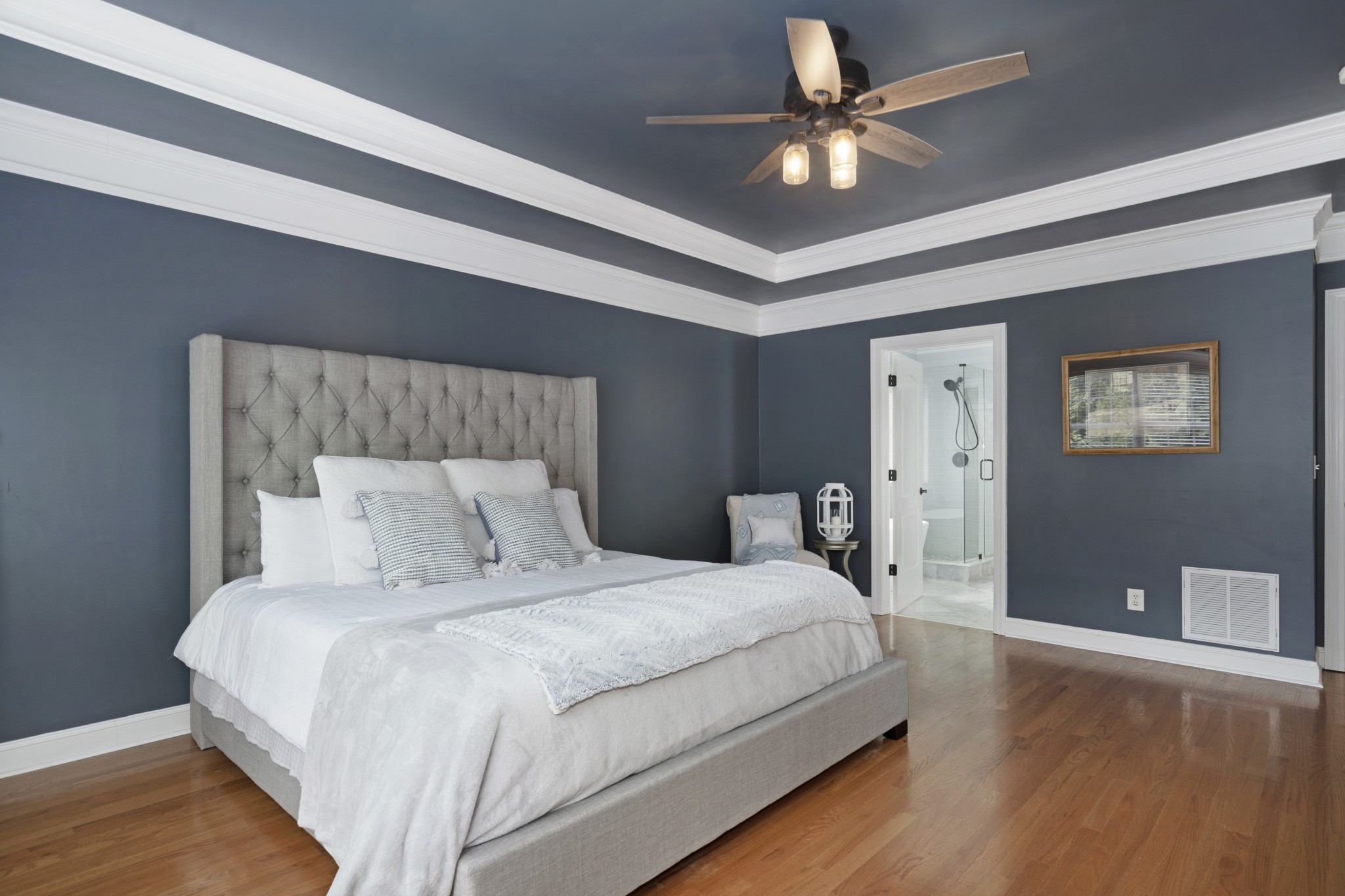 2003 Bathurst Court Spring Hill, TN 37174 - Photo 13 of 30 a bedroom with a bed and a ceiling fan