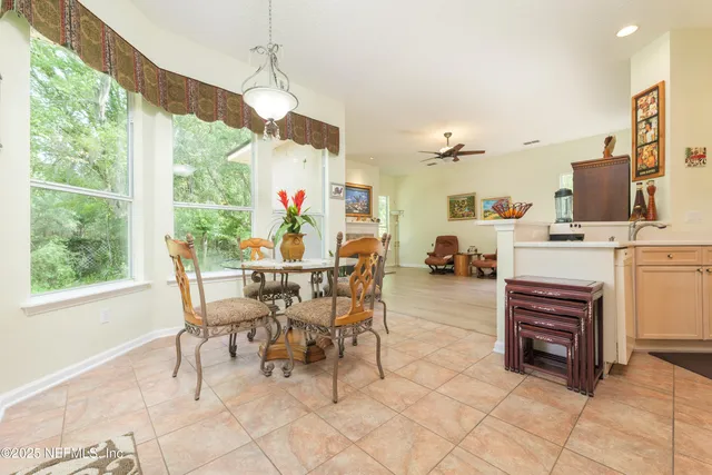 a room with a large window