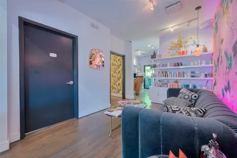 a living room with furniture and a couch