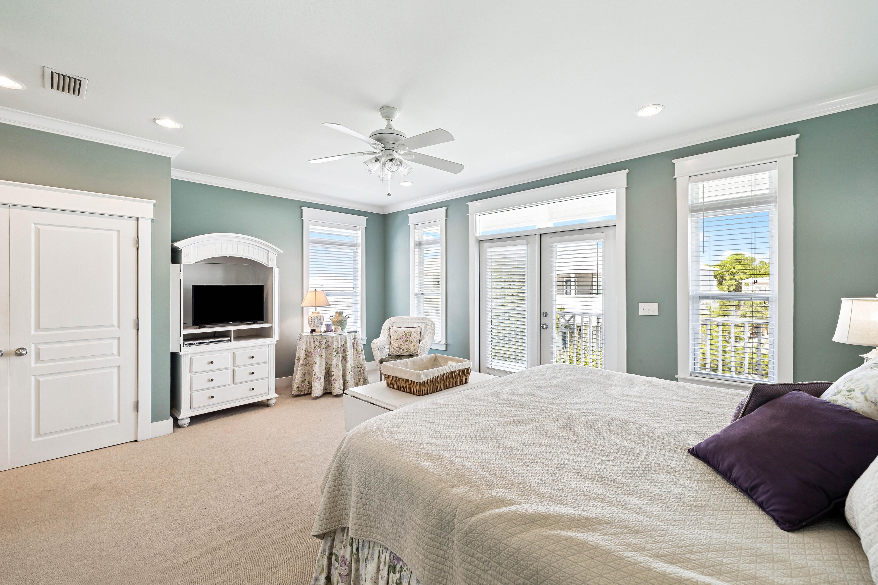 54 Surfer Lane Seacrest, FL 32461 - Photo 39 of 47 a bedroom with a large bed and a tv