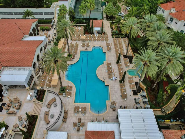 a view of a city with tall buildings