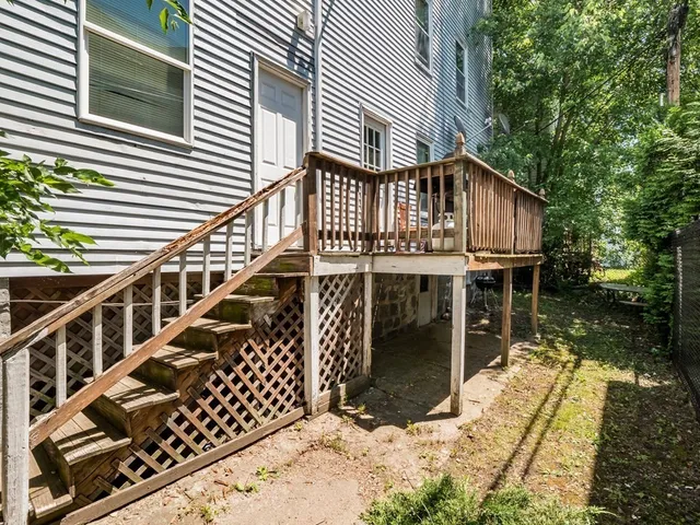 a view of a house with a deck