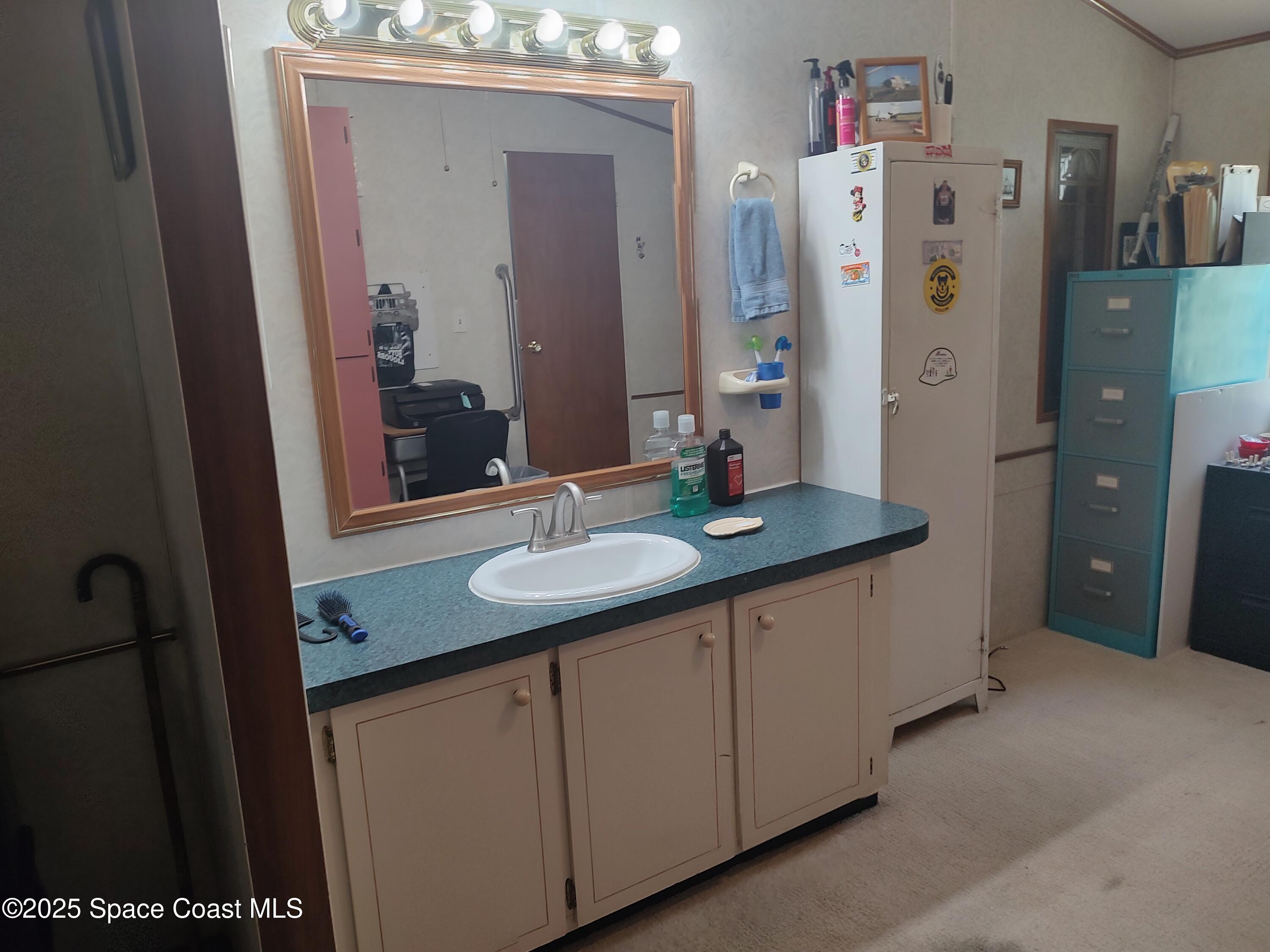 3314 Nab Street Mims, FL 32754 - Photo 13 of 27 a bathroom with a sink and a mirror