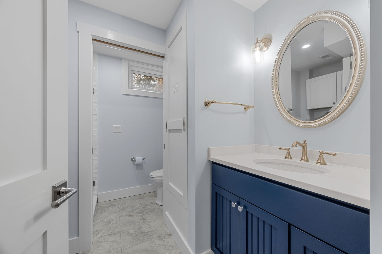 16 2nd Avenue Osterville, MA 02655 - Photo 26 of 49 a bathroom with a sink and a mirror