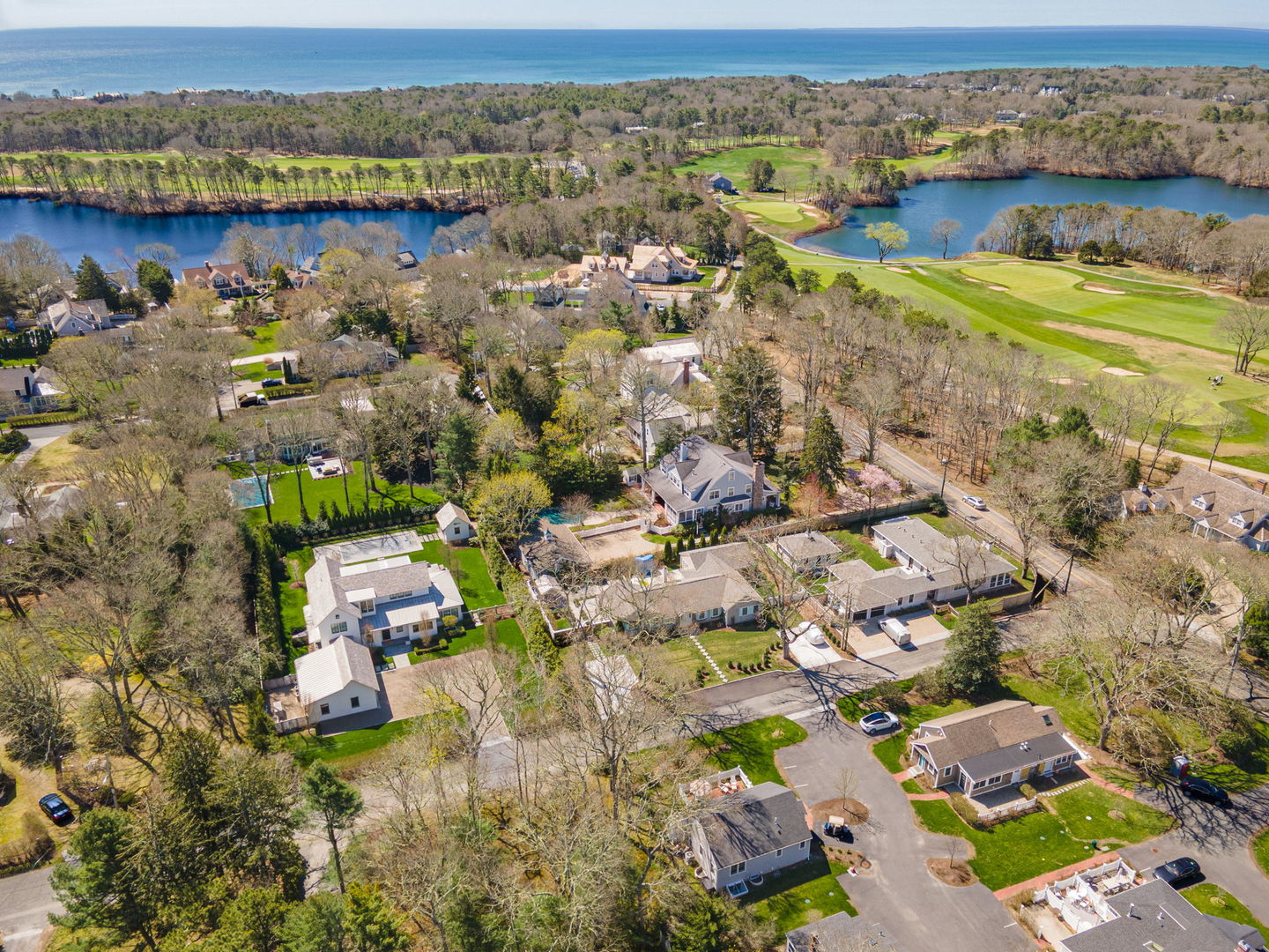 16 2nd Avenue Osterville, MA 02655 - Photo 45 of 49 an aerial view of lake residential house with outdoor space