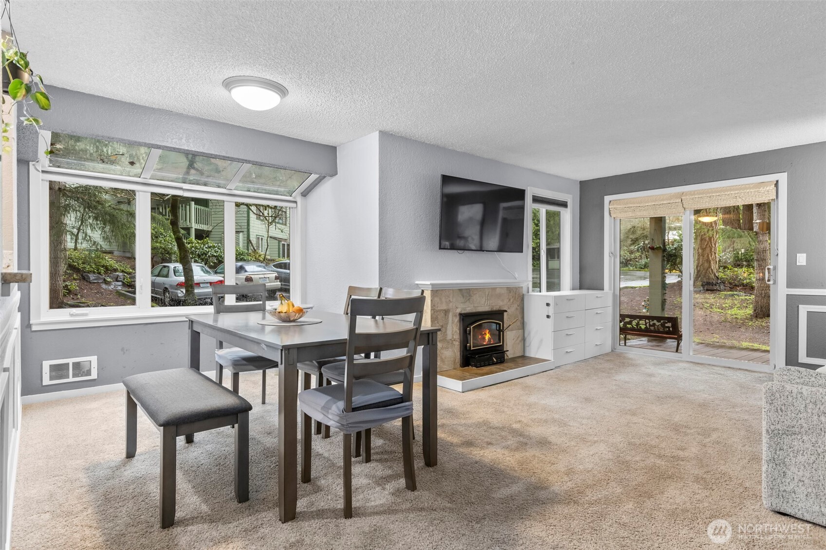 157 South 330th Street, Unit A Federal Way, WA 98003 - Photo 7 of 21 a view of a livingroom with furniture and a fireplace