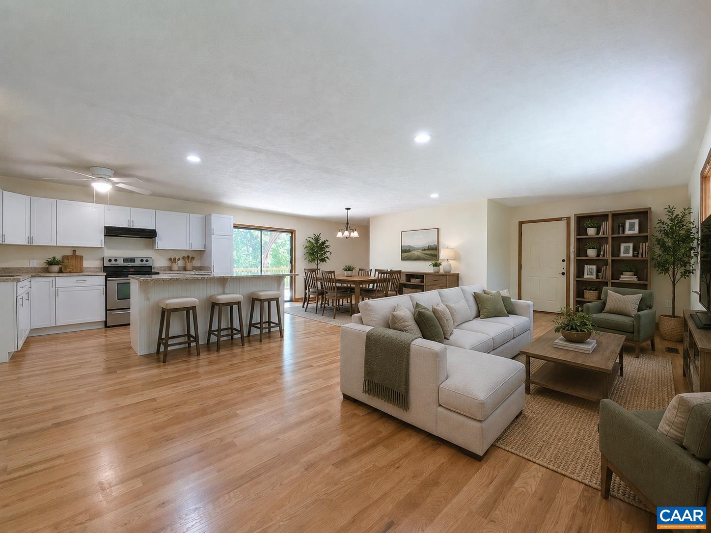 247 Goldenrod Road Ruckersville, VA 22968 - Photo 5 of 35 a living room with furniture and kitchen view with wooden floor