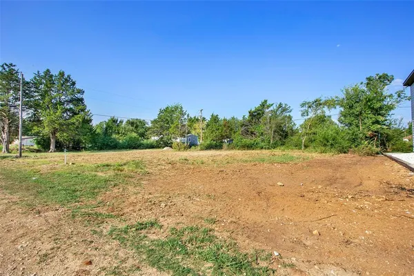 a view of a yard with a tree