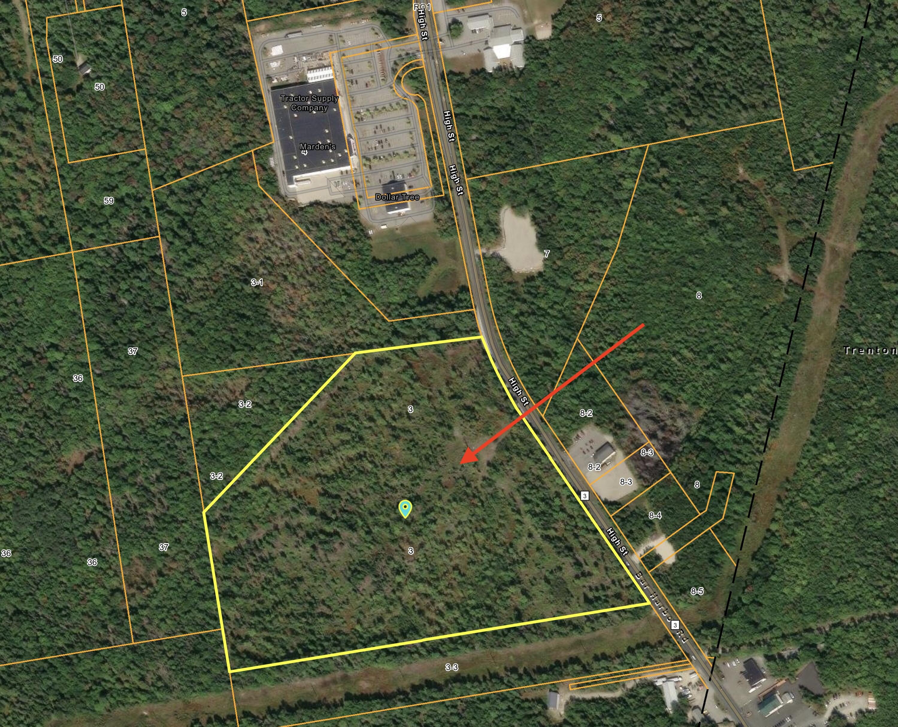0 High Street Ellsworth, ME 04605 - Photo 2 of 2 lot outline