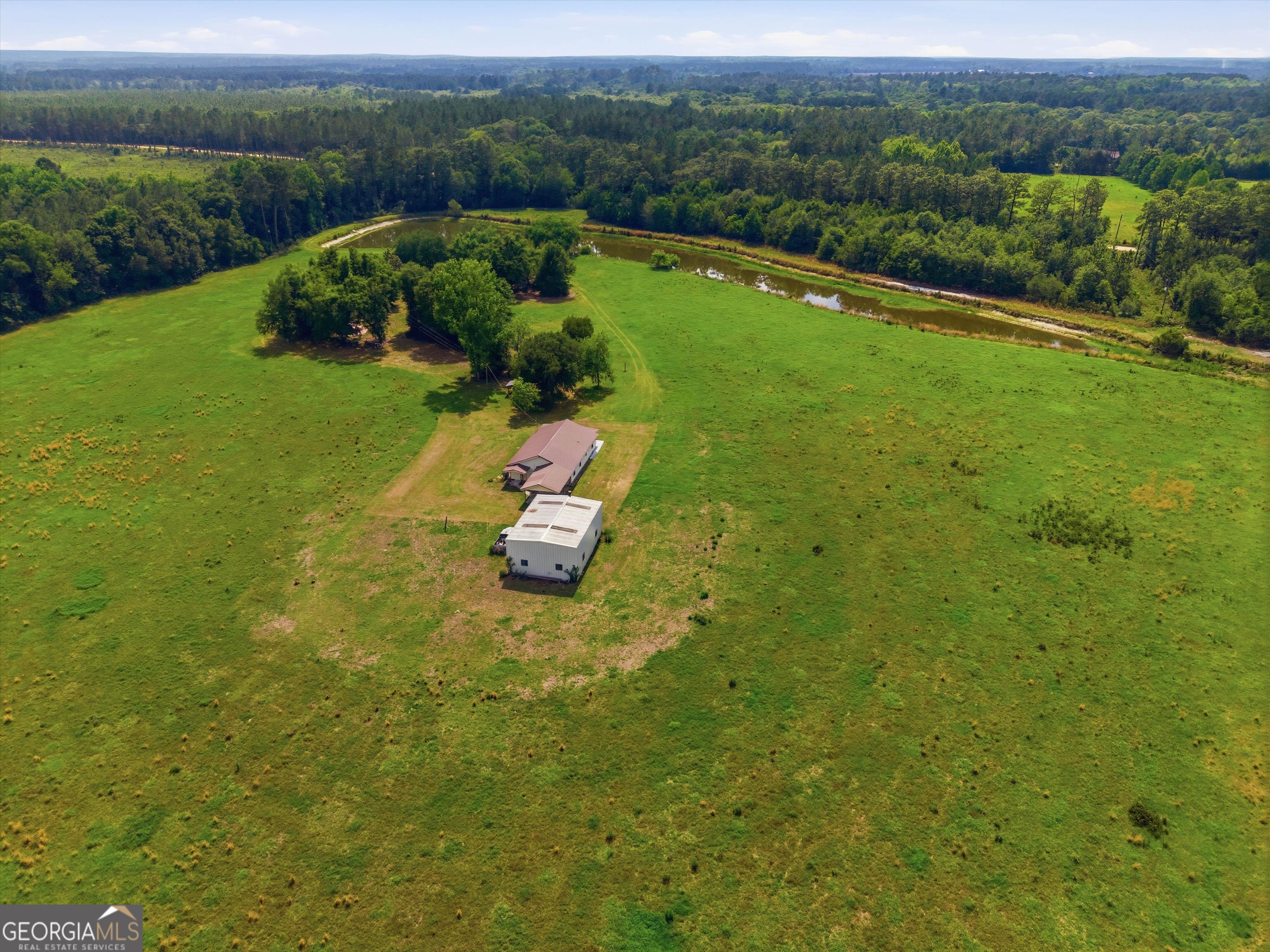 1525 Myron Hart Road Coolidge, GA 31738 - Photo 49 of 58 a view of a lake with a big yard