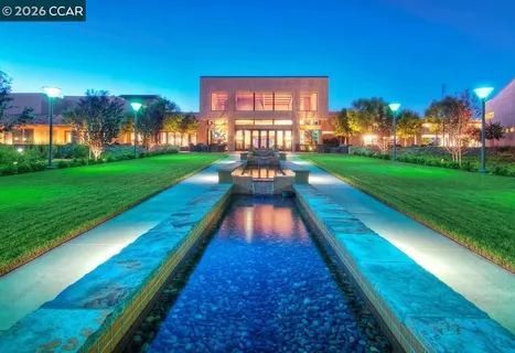 a view of swimming pool with a large window