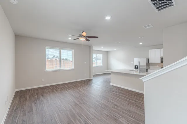 a view of an empty room and window