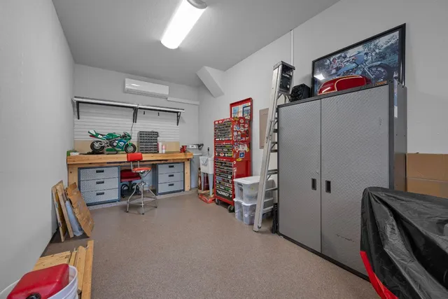 a room with storage and utility