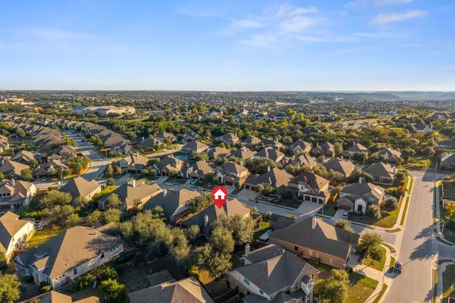 an aerial view of multiple house