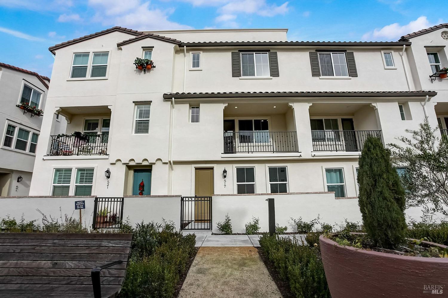 a front view of a house with windows