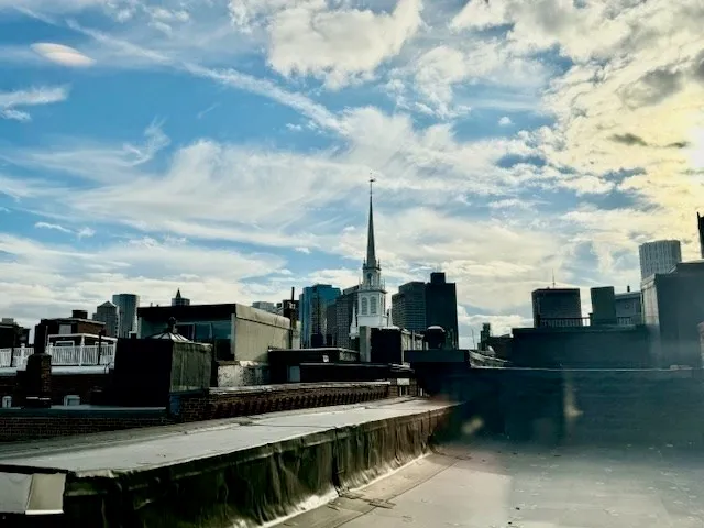 a view of a terrace with sitting area