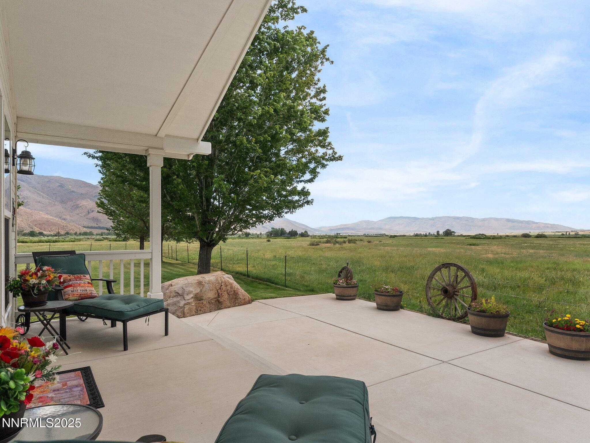 801 Larson Lane Coleville, CA 96107 - Photo 28 of 37 swimming pool view with a garden and outdoor seating
