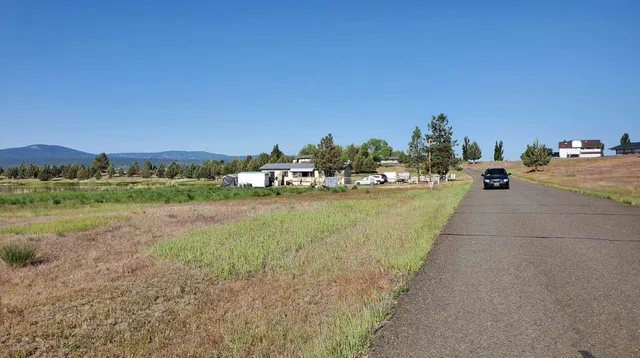 a view of a lake with outdoor space