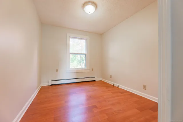 an empty room with a window