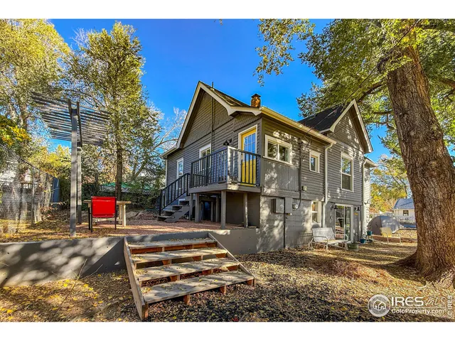 a backyard of a house with swimming pool