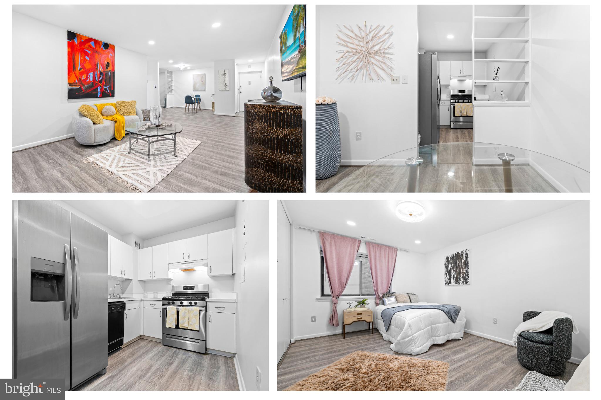 a living room with stainless steel appliances kitchen island granite countertop furniture and a view of living room