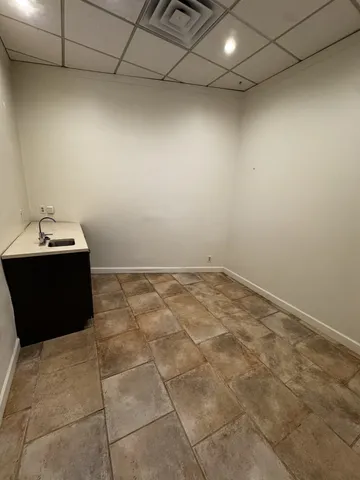 a room with a sink
