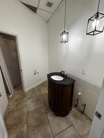 a view of a storage and utility room