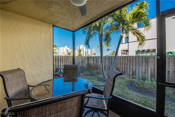 a view of a backyard with plants