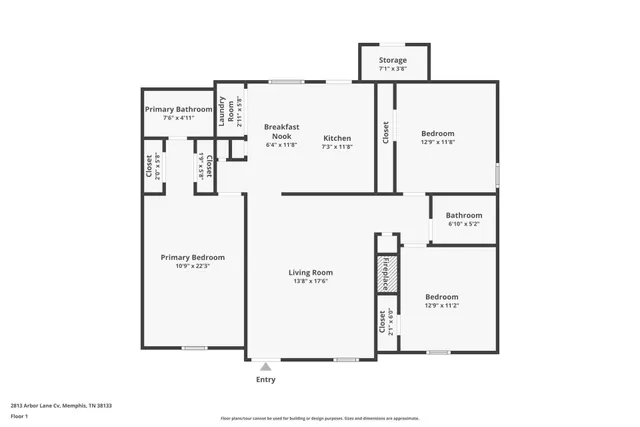 $1,730 | 2813 Arbor Lane Cove, Memphis, TN 38133