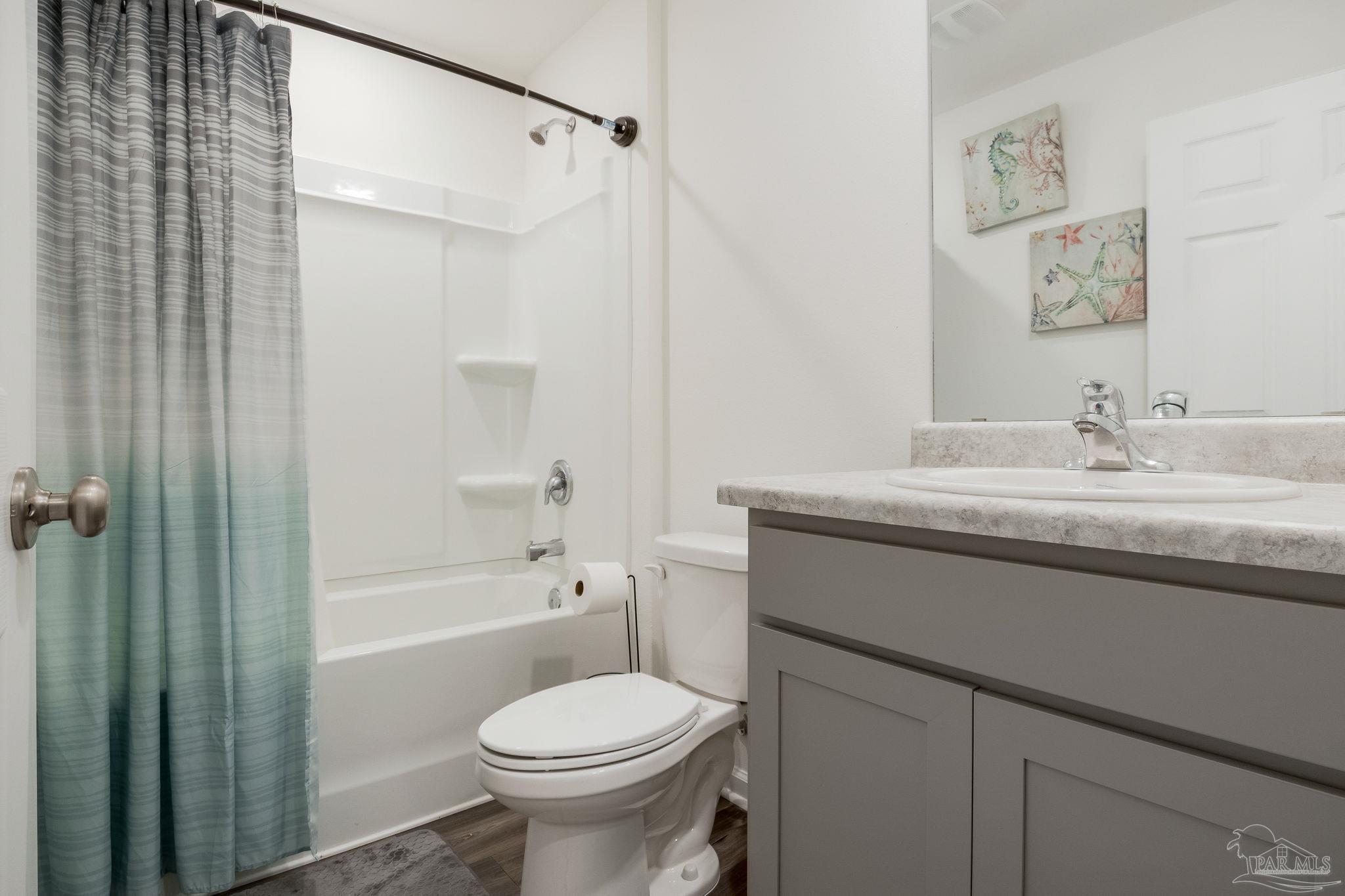 1625 Addies Way Pensacola, FL 32534 - Photo 36 of 50 a bathroom with a sink toilet and shower