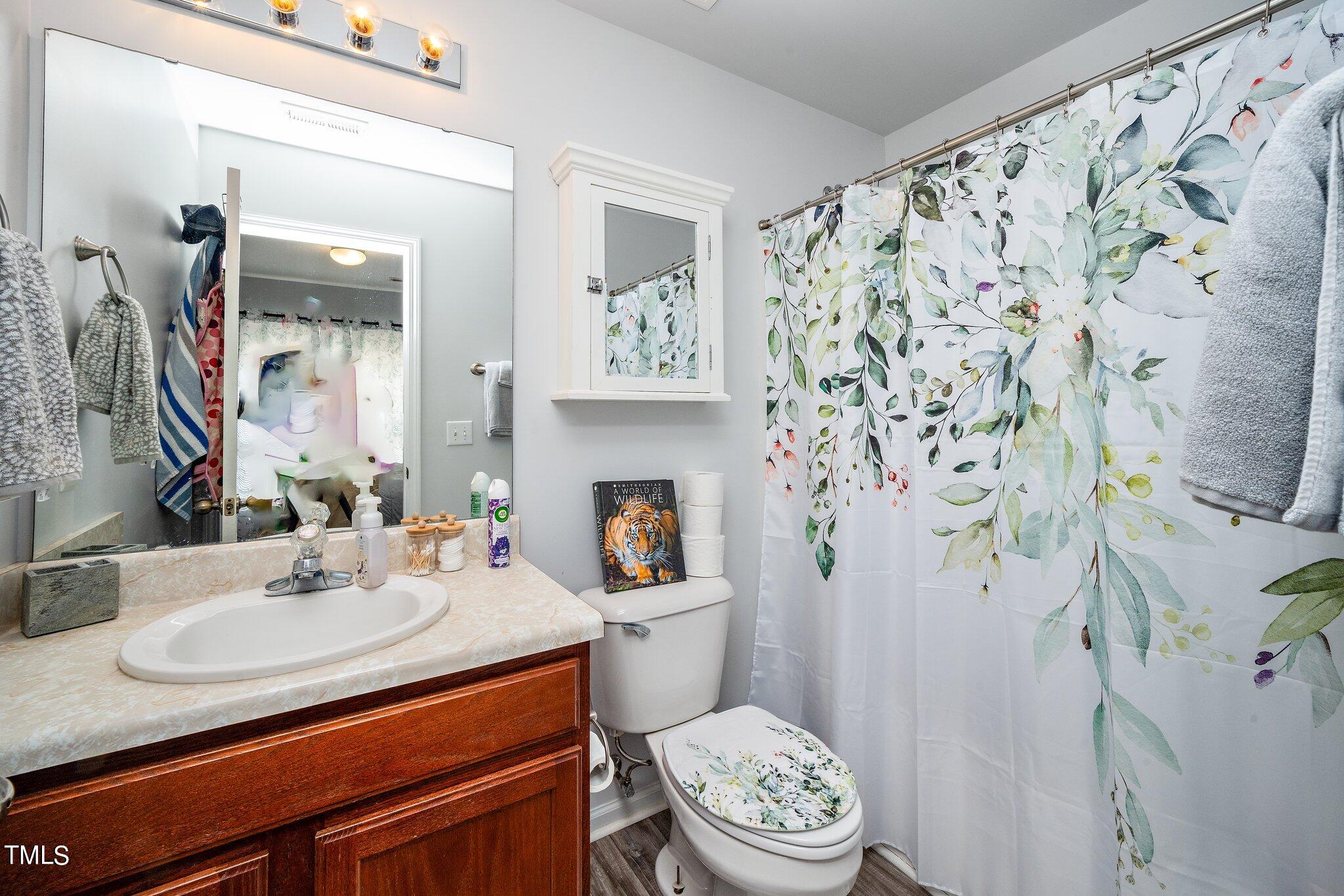 9813 Cicero Drive Raleigh, NC 27617 - Photo 18 of 21 a bathroom with a sink toilet and shower