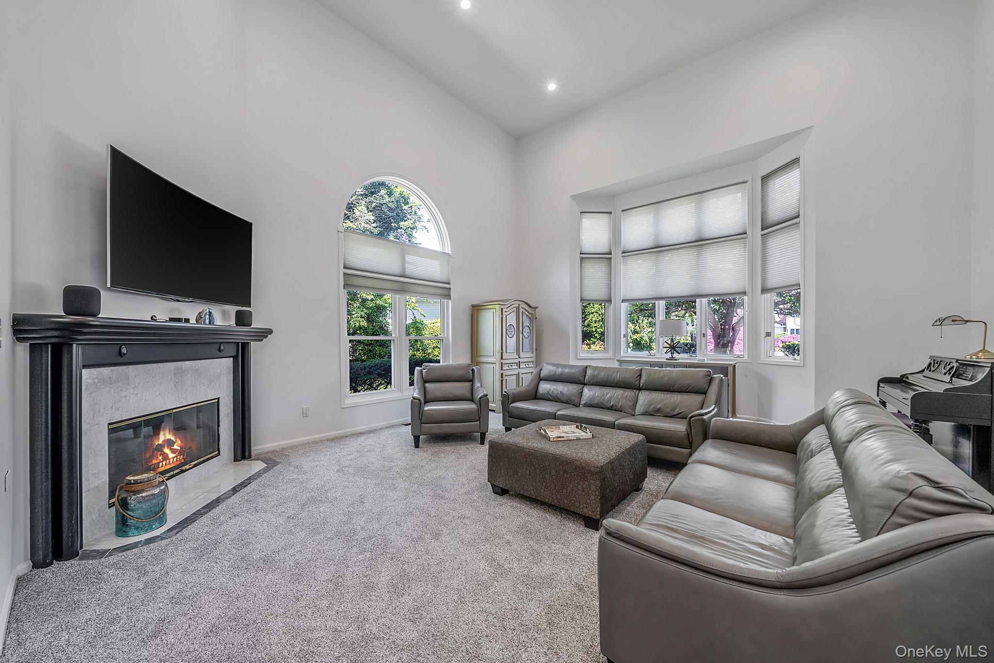 86 Hamlet Drive Commack, NY 11725 - Photo 8 of 36 Grand Living Room with Gas Fireplace