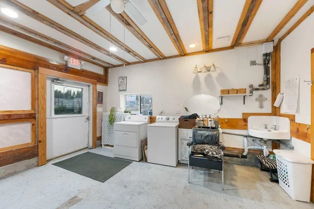 a room with storage and utility