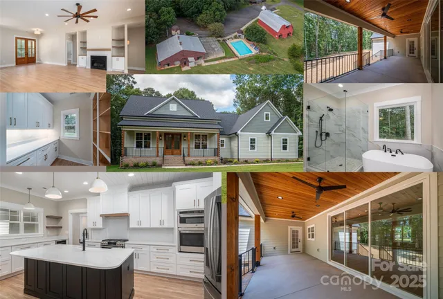 a view of multiple houses with a yard