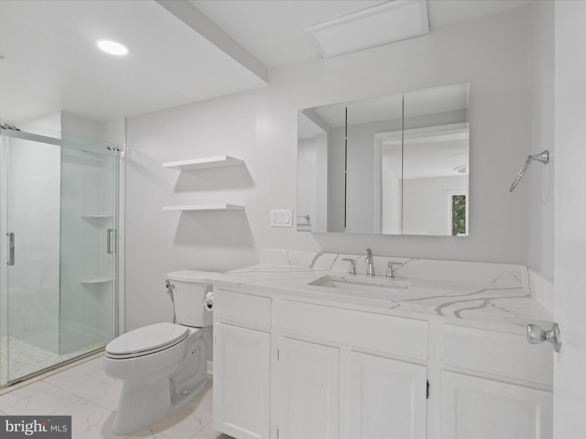 5922 Hall Street Springfield, VA 22152 - Photo 27 of 47 a bathroom with a sink toilet and shower