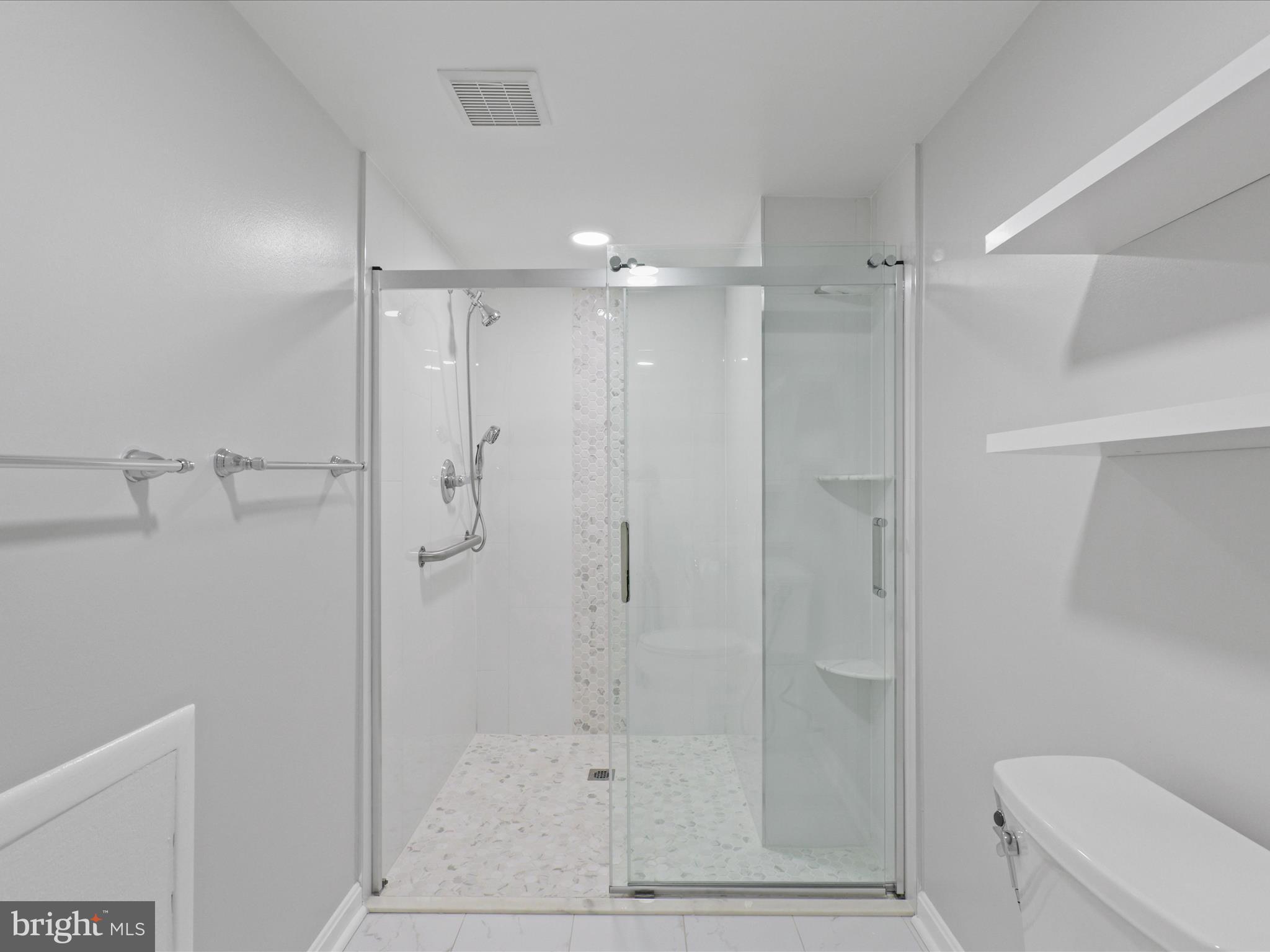 5922 Hall Street Springfield, VA 22152 - Photo 28 of 47 a bathroom with a shower and toilet