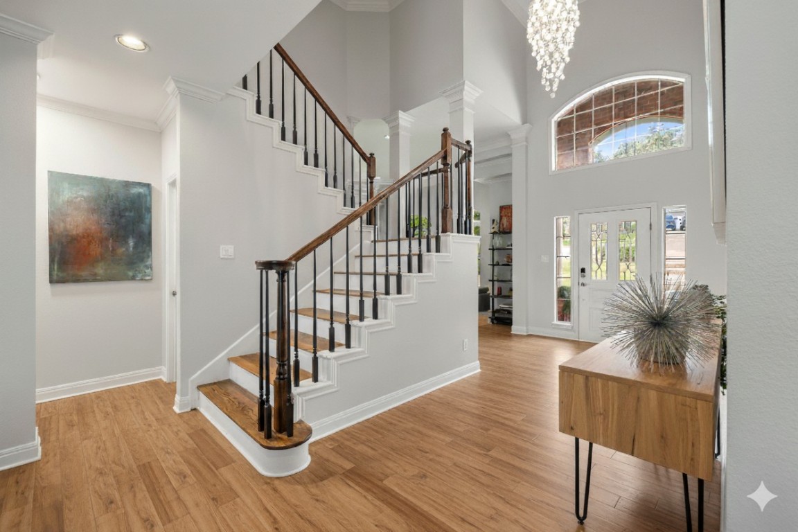 2807 Round Table Road Austin, TX 78746 - Photo 35 of 38 AI generated ideas for changing up front entry and modernizing the railing.